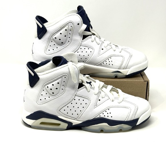 Jordan Other - Air Jordan 6 Retro 'Midnight Navy' White Navy 384665-141 GS Youth 5Y/Women 6.5